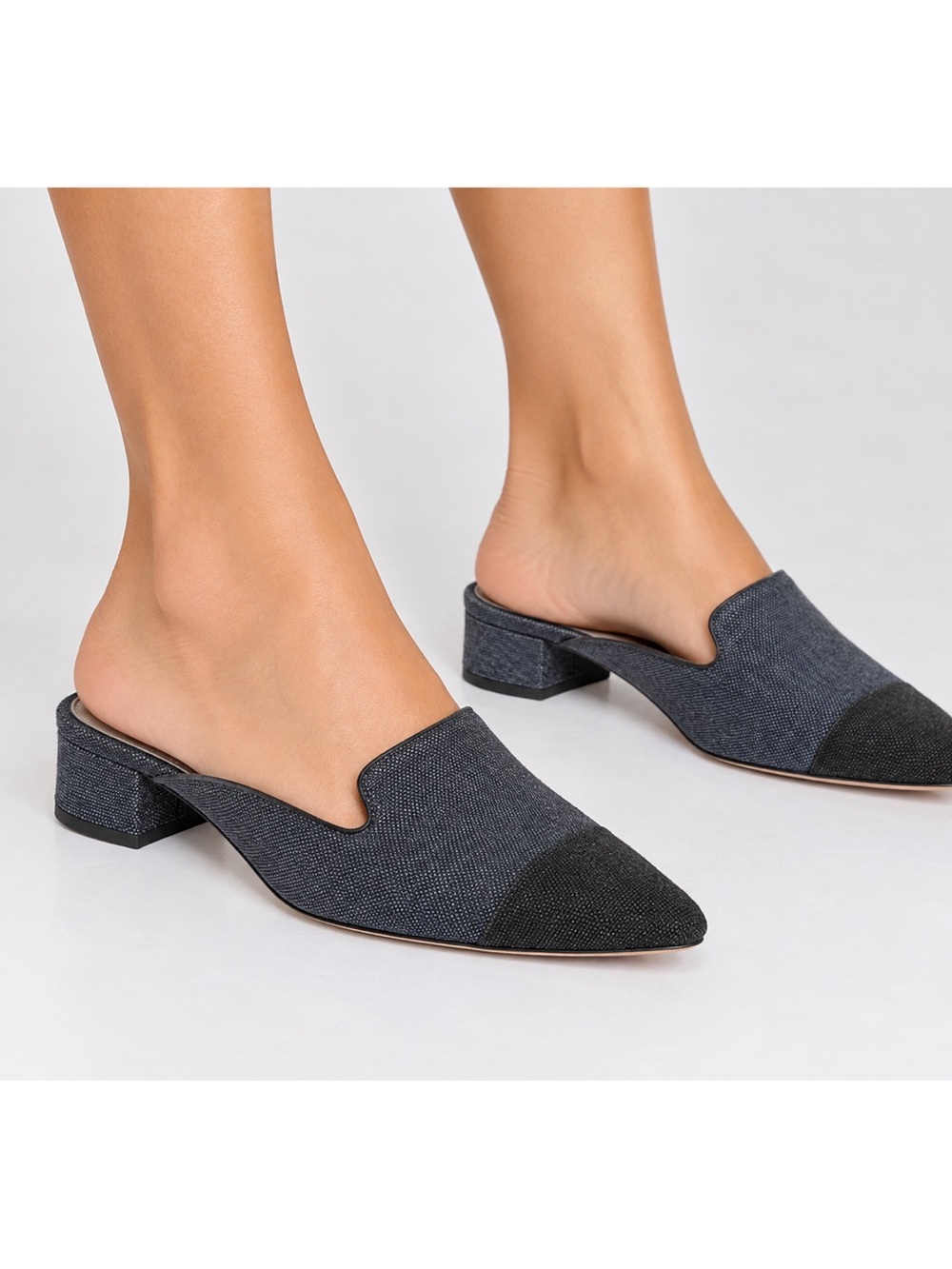Veronica Beard blue indigo mules NEW